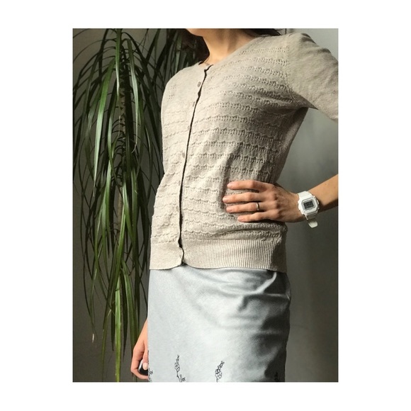 Xmyiteli Women's Cream Knit  Cardigan Cashmere Blend Button Down Casual Size S/M - Picture 11 of 12